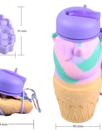 Unicorn Water Bottle - Foldable Bottle for Boys and Girls
