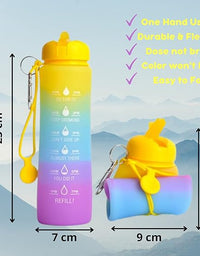 Motivational Water Bottle - Foldable Rainbow
