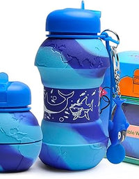 Shark Water Bottle - Earth Collapsible Bottle for Boys and Girls
