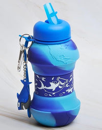 Shark Water Bottle - Earth Collapsible Bottle for Boys and Girls
