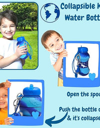 Shark Water Bottle - Earth Collapsible Bottle for Boys and Girls
