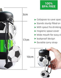 Football Water Bottle - Collapsible Bottle for Boys and Girls
