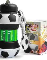 Football Water Bottle - Collapsible Bottle for Boys and Girls
