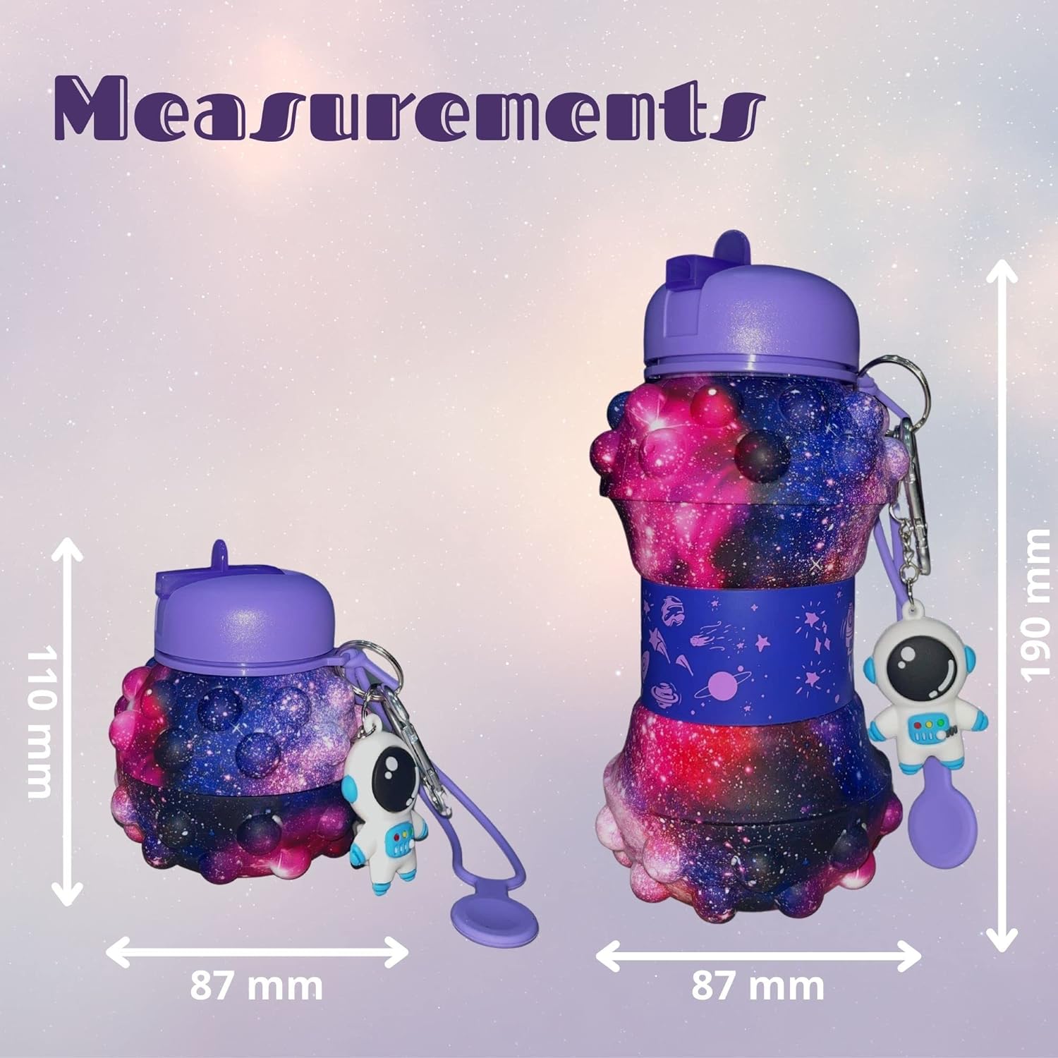 Galaxy water Bottle - Collapsible Bottle for Boys and Girls