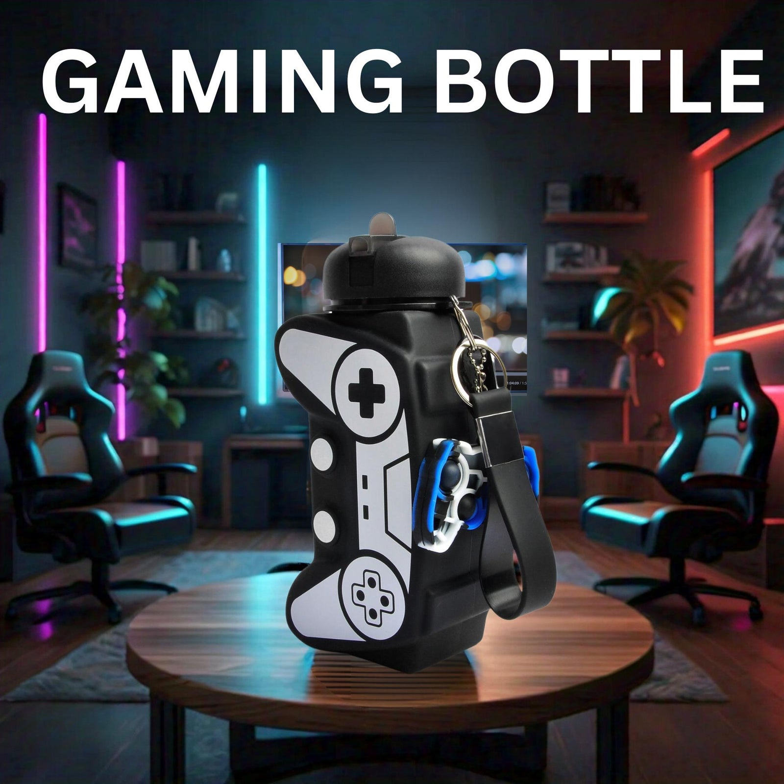 Caresway Game Water Bottle with Joystick Design 600ml