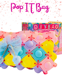 DIY Pop It Bag Kit Build Your Own Poppet Handbag Fidget Toy Purse for Girls
