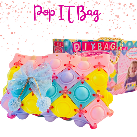 DIY Pop It Bag Kit Build Your Own Poppet Handbag Fidget Toy Purse for Girls