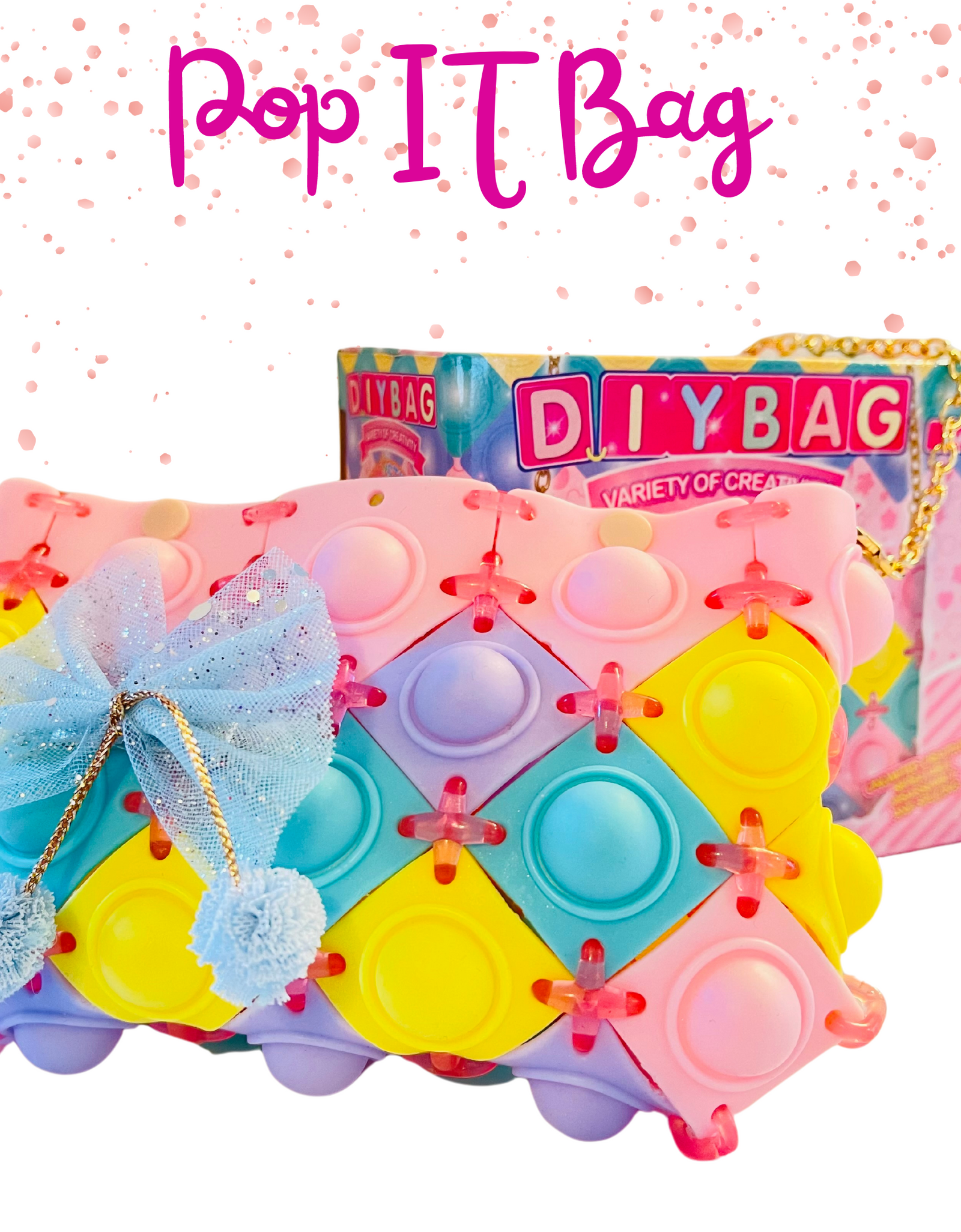 DIY Pop It Bag Kit Build Your Own Poppet Handbag Fidget Toy Purse for Girls