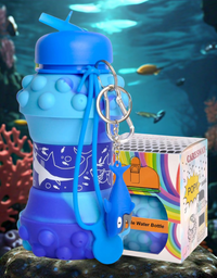 Shark Water Bottle - Earth Collapsible Bottle for Boys and Girls
