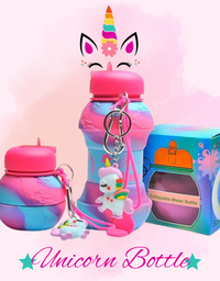 Unicorn Water Bottle - Collapsible Bottle for Boys and Girls
